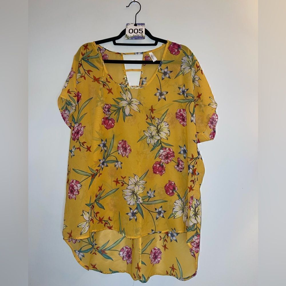 Live 4 Truth Sheer Floral Blouse